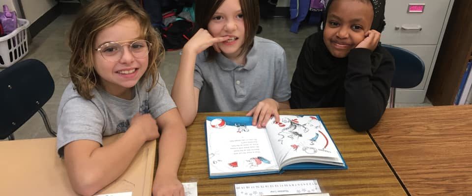 Students working together