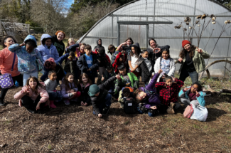 Field trip group photo at the Kindness Farm